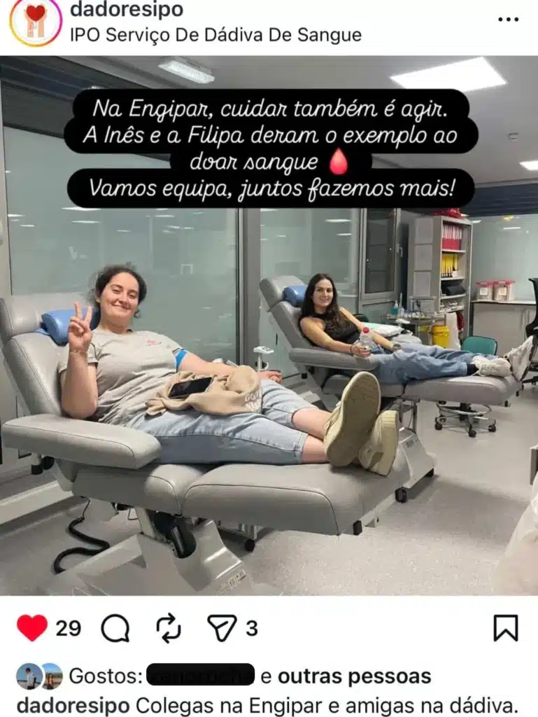 Colaboradores Engipar a doar sange no IPO Porto